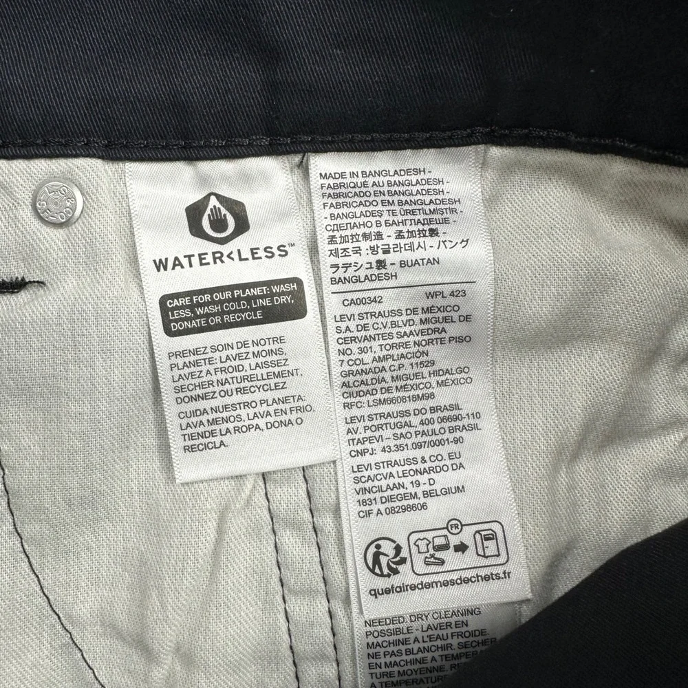 Levis 541 Athletic Taper Pants Mens 36x36 Black All Seasons Tech Stretch NEW